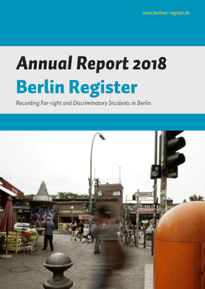 First page of the Annual report of the Berliner Register for 2018 in English