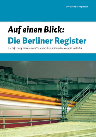 Titelseite der Broschüre "Auf einen Blick: Die Berliner Register"