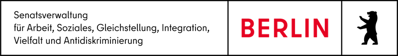 Logo der Berliner Senatsverwaltung für Arbeit, Soziales, Gleichstellung, Integration, Vielfalt und Antidiskriminierung