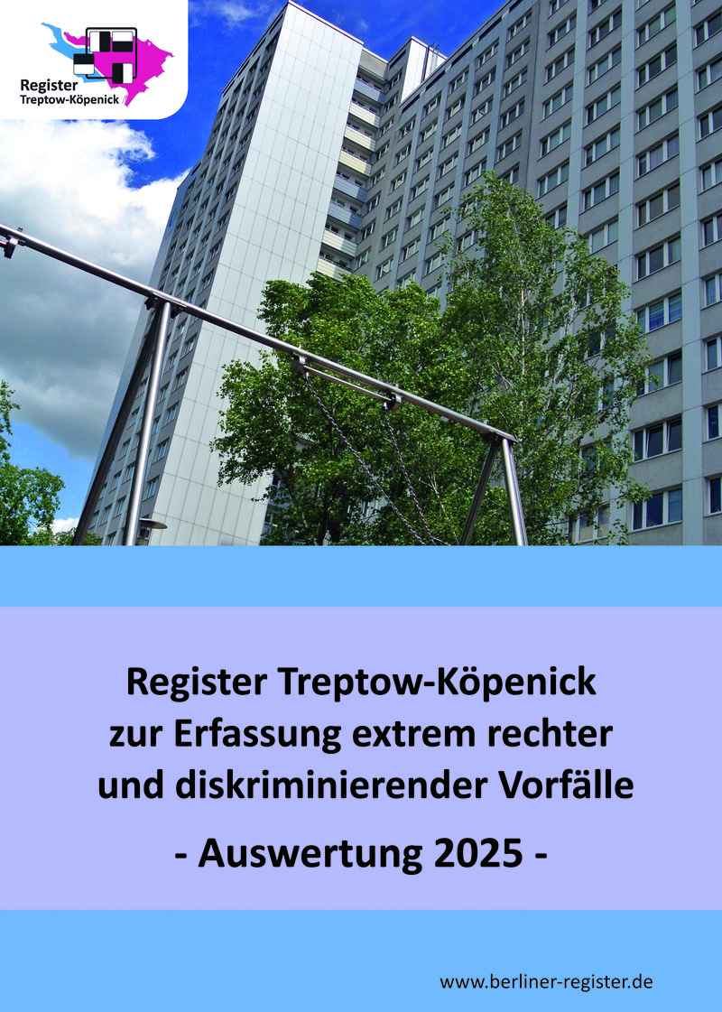 Titelbild der Jahresauswertung des Register Treptow-Köpenick 2025, Foto zeigt Hochhäuser im Allende-Viertel