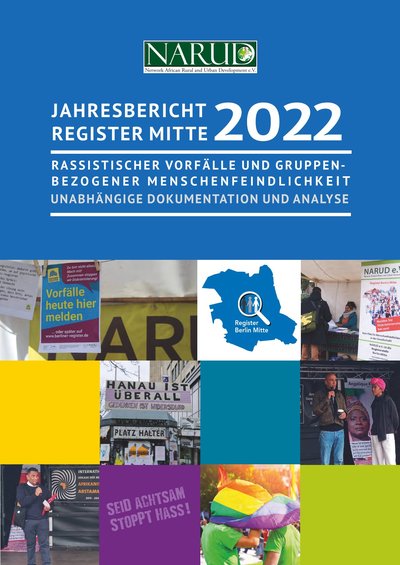 Deckblatt des Registerberichts für Mitte 2022