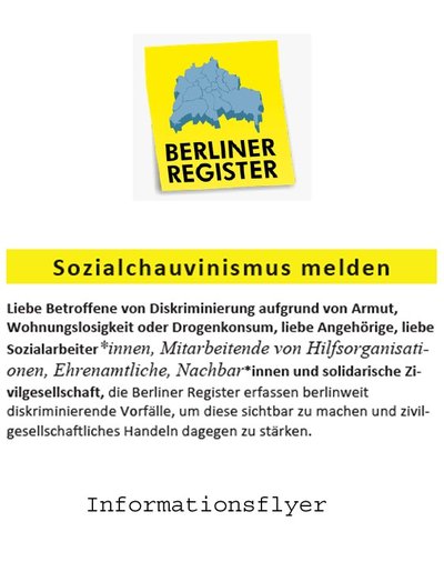 Flyer Sozialchauvinismus